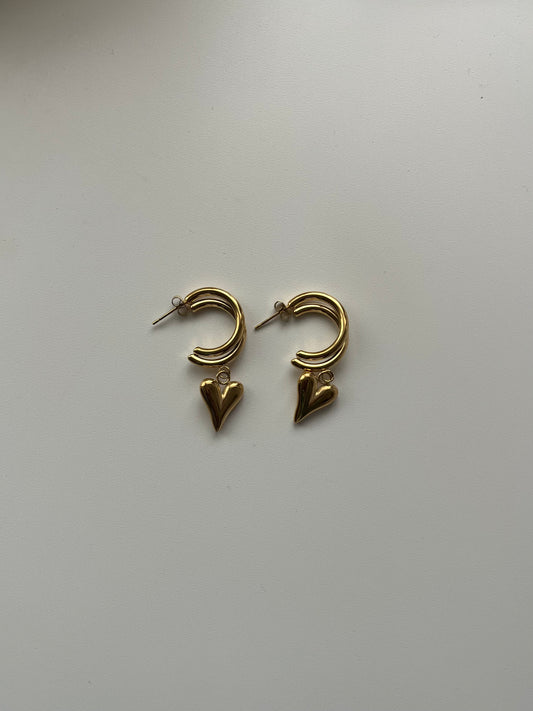 Amo cerchio   - Orecchino  - Acciaio inossidabile