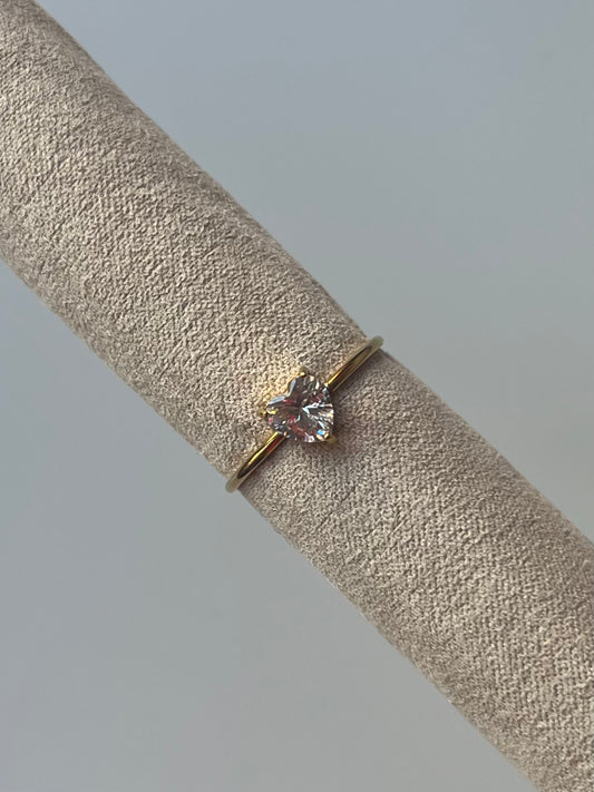 Piccolo Cuore - Anello - acciaio inossidabile  -  non regolabile