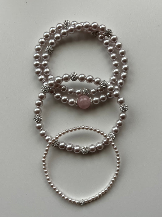Combo Perle- Bracciale - Acciaio inossidabile